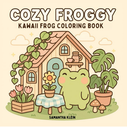 Cozy Froggy | Kawaii Frog Coloring Book