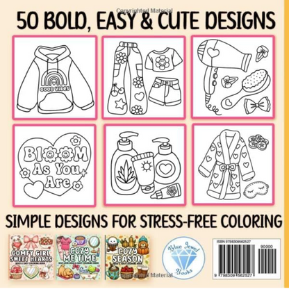 Comfy Girl | Bold & Easy Coloring Book