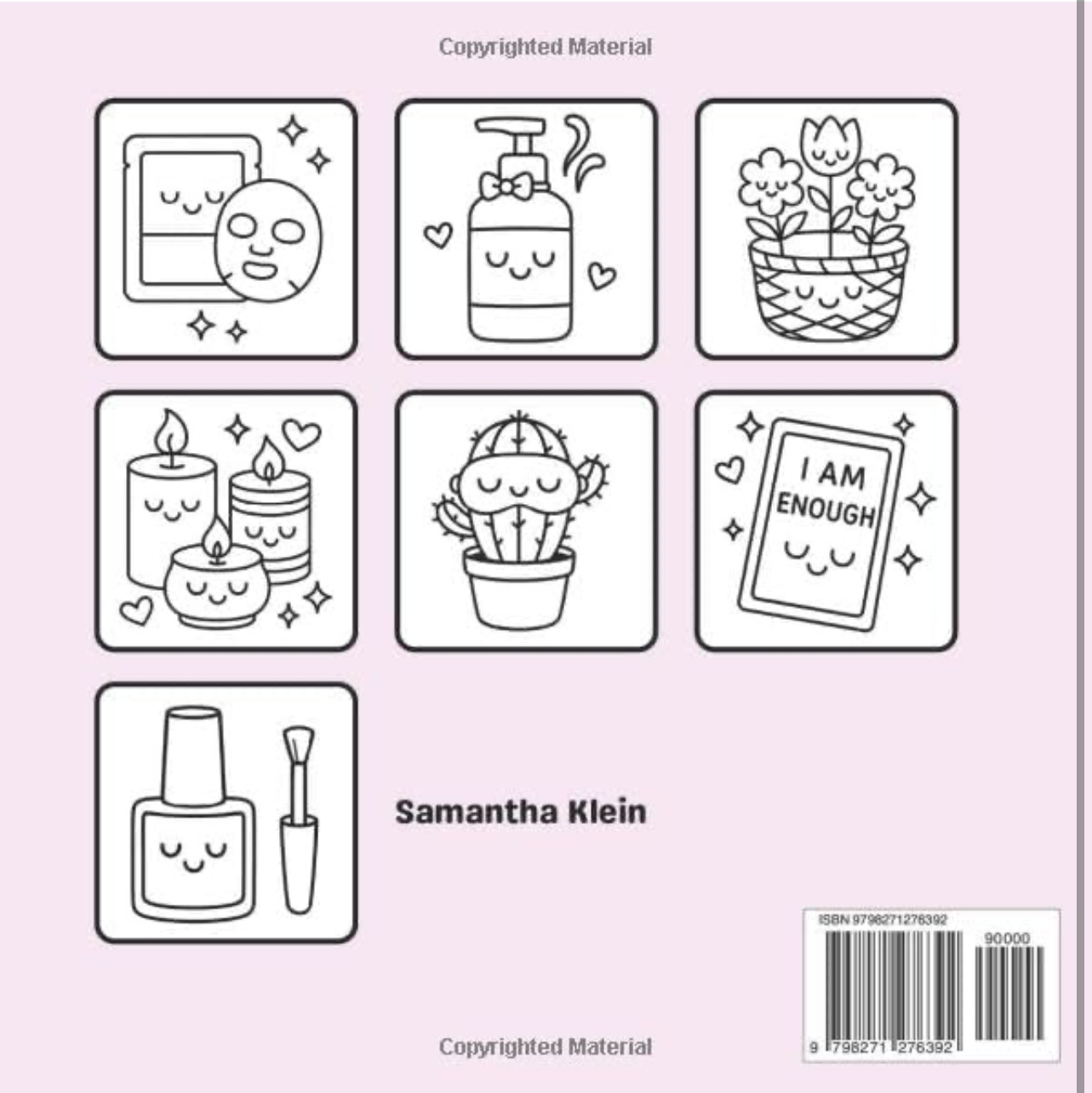 Gua Sha Girl | Self Care Coloring Book